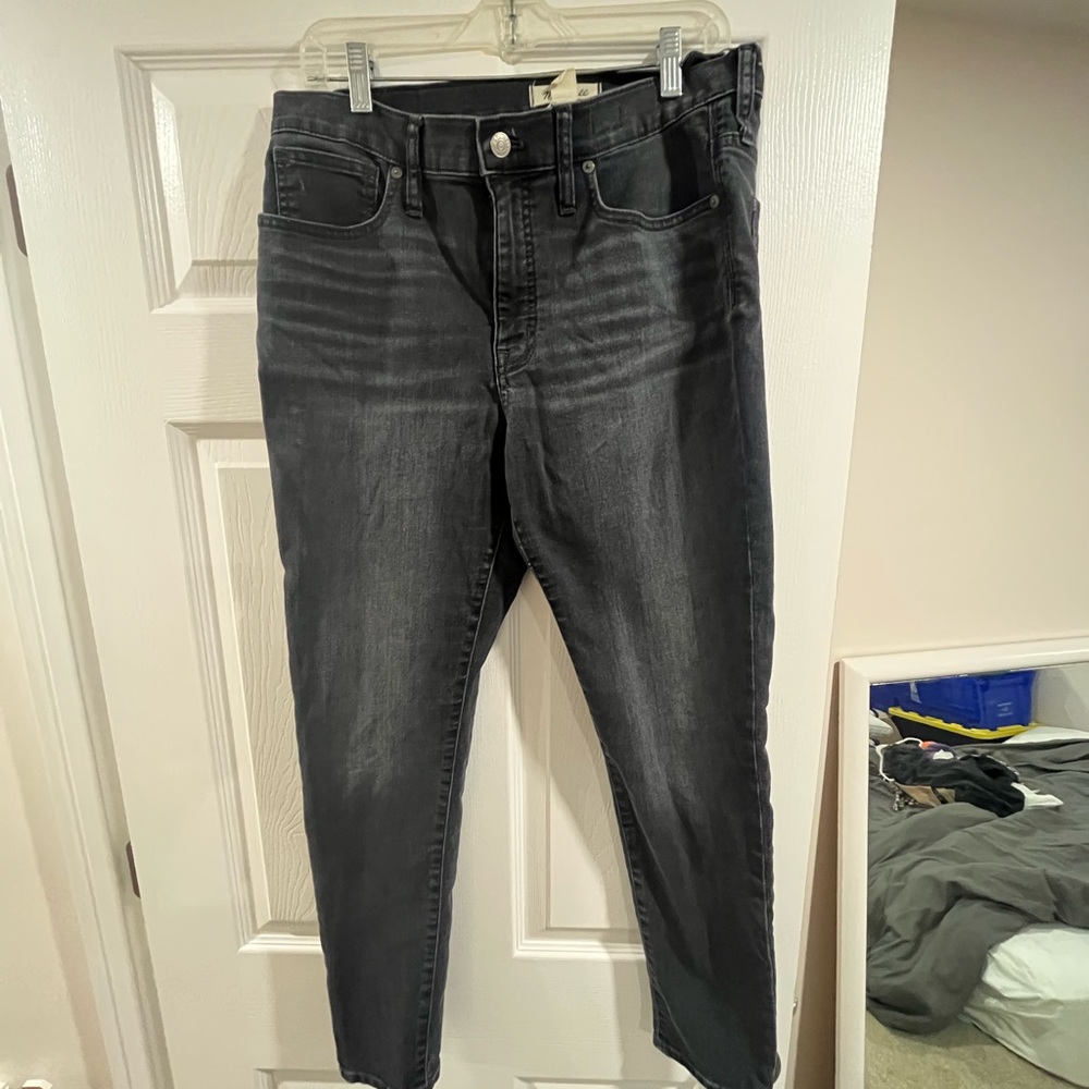 Madewell black 9 inch high rise skinny jean